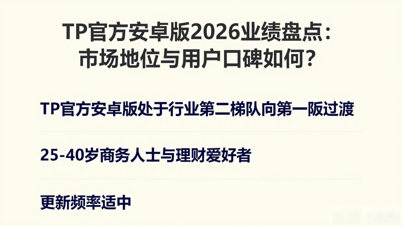 TP官方安卓最新版本2026年表现_TP官方安卓最新版本的业绩评估与市场位置_应用商店金融理财类目下载量