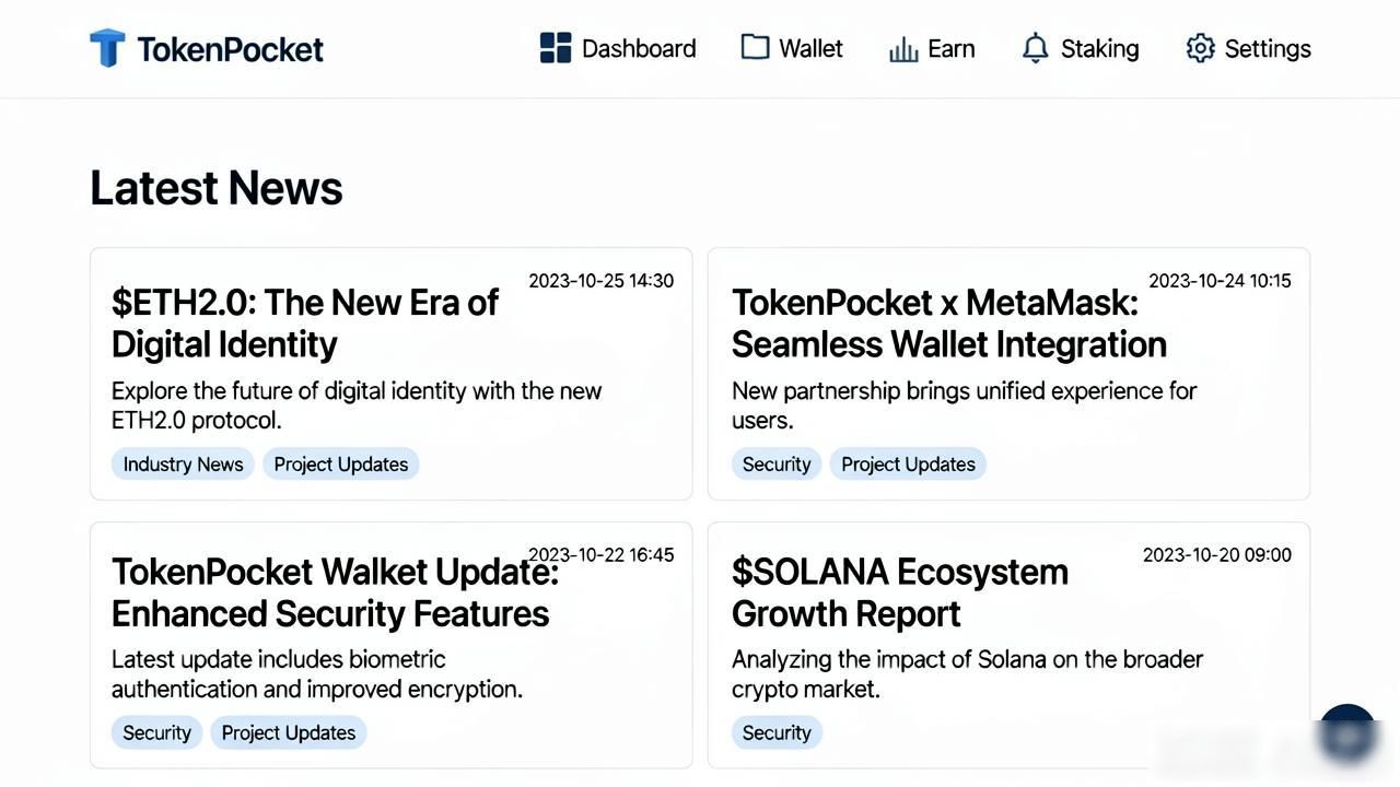 如何通过TokenPocket官网首页关注市场动态？_TokenPocket官网查看行情数据_TokenPocket官网获取市场资讯
