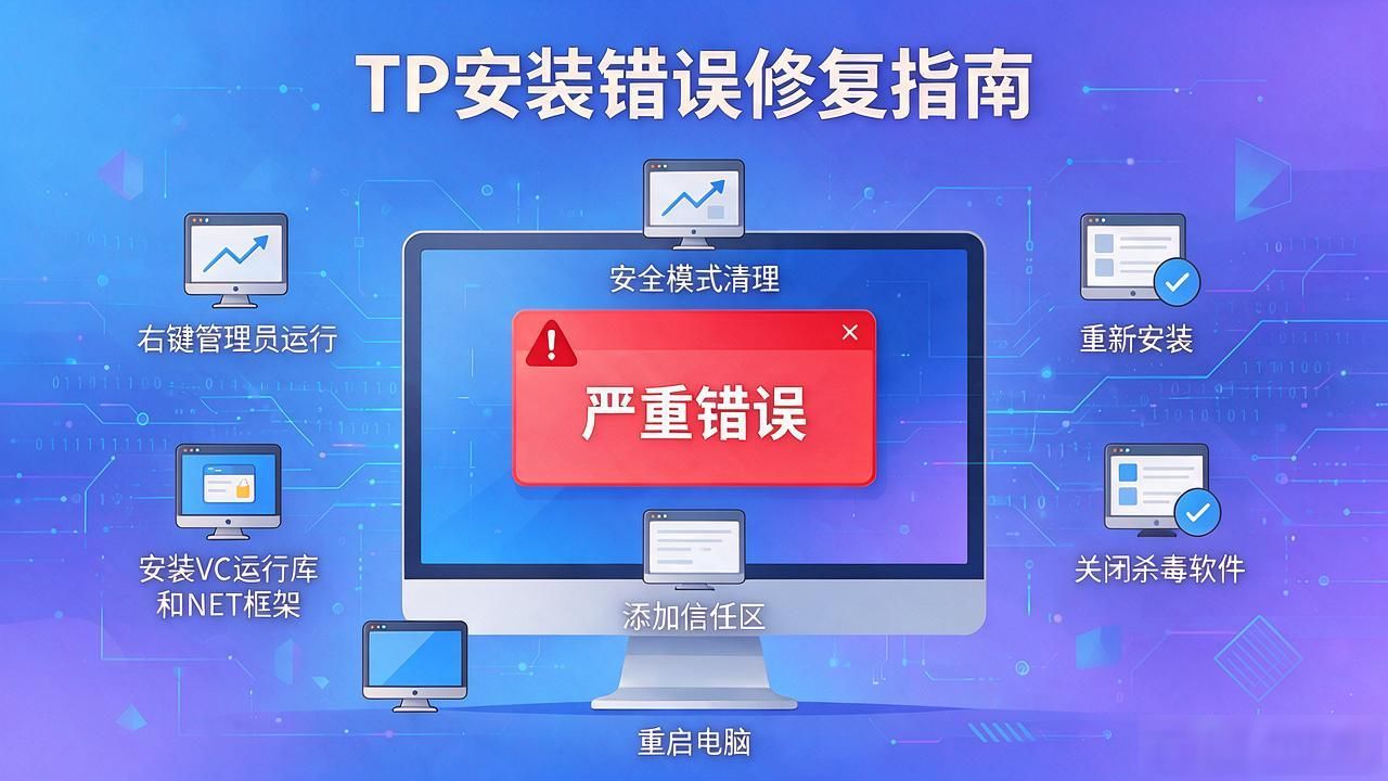 装TP官方正版闪退错误处理_TP官方正版下载安装后严重错误处理指南_杀毒软件误拦截TP官方正版问题解决