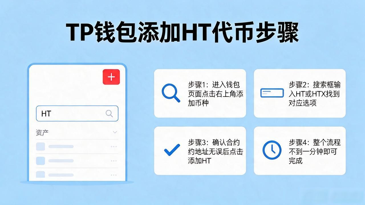 TP钱包找不到HT怎么添加_tp钱包没有ht_手动添加HTX代币教程