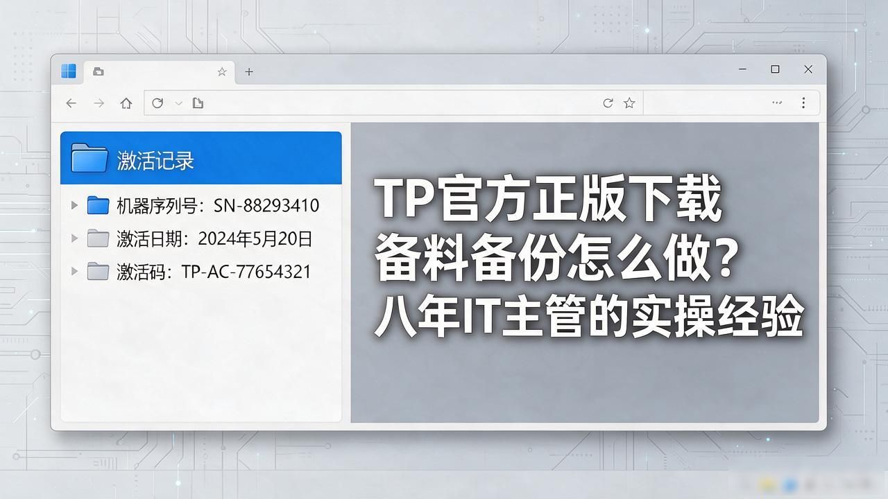 企业IT管理_tp官方正版下载资料如何备份_TP正版授权备份