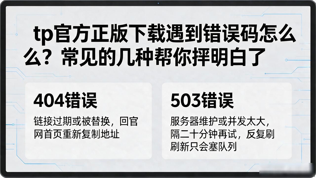 TP官方下载错误码_常见下载报错解决方法_tp官方正版下载遇到常见错误码
