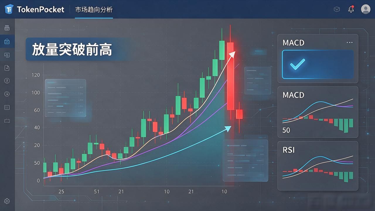 TokenPocket图表工具_K线周期均线系统成交量柱_如何通过tokenpocket官网下载的图表工具进行市场趋向分析？