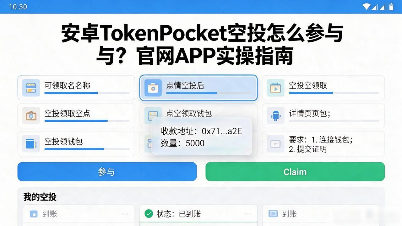 安卓手机TokenPocket空投领取教程_如何通过TokenPocket官网安卓APP参与空投活动?_TP钱包Gas费估算与防骗指南